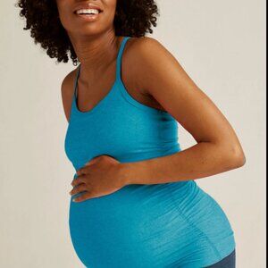 Beyond Yoga Spacedye Keep Cool Maternity Racerback Tank Turquoise Size Small